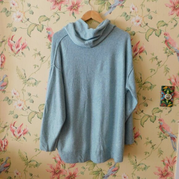 🦅 American Eagle Baby Blue Oversized Sweater Knit 🌳🍃 - Picture 9 of 15